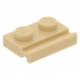LEGO lapos elem 1x2 egyik oldala mentén ajtósínnel, sárgásbarna (32028)
